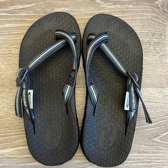 OBOZ Dyno Women’s Size 10 Black Blue Flip Flop Sandal - Picture 5 of 11